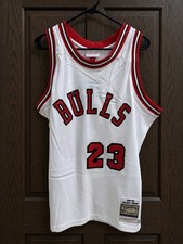 Michael Jordan Bulls 1984-85 White Rookie Authentic Jersey L XL NWT picture