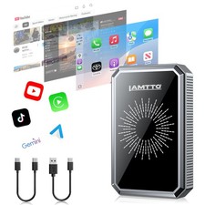 LAMTTO 4-in-1 Wireless CarPlay AI Box Android Auto Adapter with Gemini Netflix picture