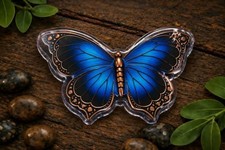 **PRESALE** 5oz .999 Copper Magical Blue Butterfly Medal w Cap. 2500 Mintage picture