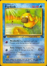 1999 Pokemon Fossil 1st Edition Psyduck 53/62 Non-Holo WOTC Near Mint picture