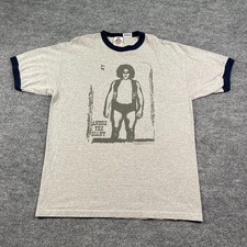 Vintage 2002 WWE Andre The Giant Wrestling Ringer Shirt XL 23x30 Gray picture