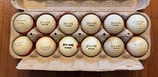 Vintage Lot of 12 Spalding Range Golf Balls - Pre-Owned Collector Set picture