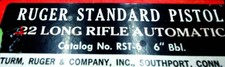 Ruger Standard Pistol .22 LR Automatic---Cat. No. RST--6
