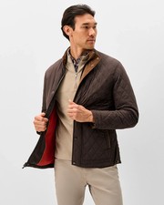 Johnnie-O Juno Quilted Snap Jacket Cocoa Size Medium picture