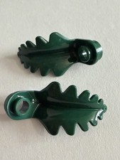LOT 100 BRAND NEW LEGO DARK GREEN Plant Curved Upright Leaf Tree Leaves Pieces picture