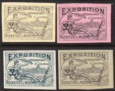 BS Stamp Label France Exposition 1898 Coloniale Cinderella Set Rochefort MNH picture