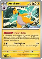 Ampharos #075 Promo, Chaos Rising Stamped, Mega Evolution Promo, NM picture