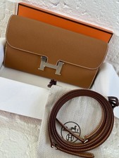 BNIB Hermes Constance To Go Wallet Gold w Palladium Hardware + Receipt picture
