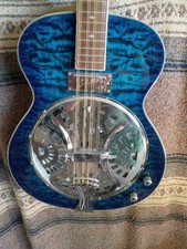 Temu Resonator Guitar  Converted To Mandocello  8 String. C-G-D-A Humbucker PU picture