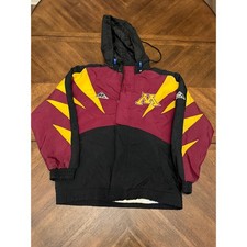 Vintage Apex One Minnesota Golden Gophers Hooded Puffer Jacket Maroon Gold Men M picture