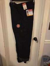 Wrangler Mens Fleece Lined Relaxed Fit Cargo Black Cotton Pants Size 34x34 NWT picture