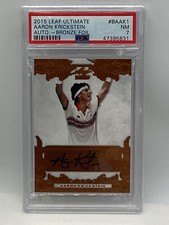 2015 Leaf Ultimate Bronze Foil Auto Aaron Krickstein  PSA 7 picture