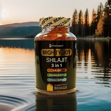 Organic Himalayan Mighty Joy Shilajit Gummies KSM-66 Chaga Strawberry 60ct picture