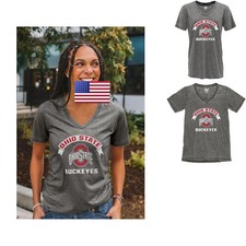 Ohio State Buckeyes NCAA Officially Licensed Women's T-Shirt Burnout Vintage picture