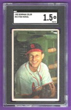 1953 Bowman Color - #32  Stan Musial - St. Louis Cardinals - SGC 1.5  FR picture