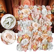5PCS Artificial Silk Flower Wall Panel Floral Backdrop Party Wedding Decoration picture