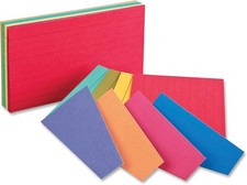 Oxford Extreme Index Cards, 3 x 5 Inches, Assorted Colors, 100 per pack 04736 picture