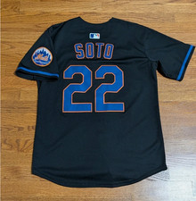 New York Mets #22 Juan Soto STITCHED  Black Jersey Full Size S-3XL NWT picture