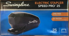 Swingline Speed Pro 25 Electric Stapler Black S7042150 Jam Free BRAND NEW picture