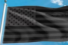 3'x5' Black Gray NO QUARTER GIVEN AMERICAN USA FLAGS ~NEW  IN U.S picture