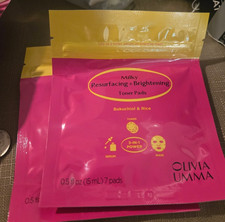 2X OLIVIA UMMA Olivia Umma Milky Resurfacing Brightening Toner Pads, 14 pads picture