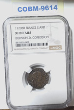 1720BB France Liard NGC XF Details Burnished, Corrosion, Cool COBM-9614 picture