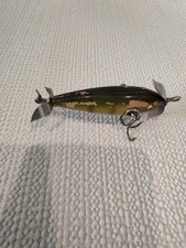 Vintage Rare Pflueger Monarch Wood W/Glass Eyes 3 1/2