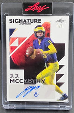 🔥J.J. McCarthy 2023 Leaf Signature Series 1/1 Auto 🔥 Sealed Exchange #BAJJM QB picture