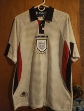 Vintage 1997-1999 England Home Football Shirt Umbro Size XL World Cup 98 Made in picture