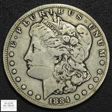 1884 CC Carson City Morgan Silver Dollar $1 picture