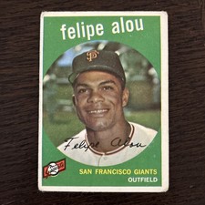 1959 Topps Baseball Felipe Alou #102 (RC) Rookie Card San Francisco Giants VG picture