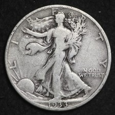 ** 1933-S Walking Liberty Silver Half Dollar = picture