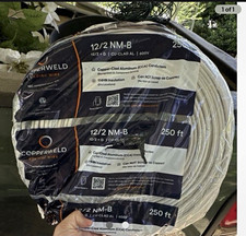 Copperweld 12/2 NM-B Copper-Clad Aluminum CCA Solid Cable White 250 ft 600V picture