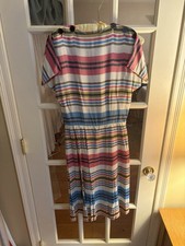 40s/50s Beaury Modelle Women's Multi-Color Striped Vintage Dress Size 40 Berlin picture