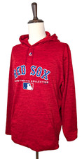 Majestic XL NWOT Authentic Collection Boston Red Sox MLB Red Pullover Hoodie picture