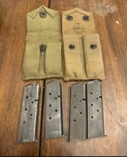(4) WWII M1911 .45 Auto Magazine With Holders picture