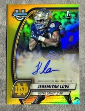 2024 Bowman U Chrome - Jeremiyah Love AUTO #PA-JLO Yellow Refractor 22/75 picture
