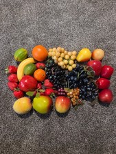 Vintage Classic Plastic And Wax Fruits, Lot Of 31 picture