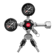 Kegco Elite Series LHU52-2 Dual Gauge CO2 Beer Regulator, Chrome, 2 Product picture