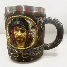 Pirates Caribbean Mug Ebros Seas Pirate Captain Sparrow Hook Tankard Coffee CL picture