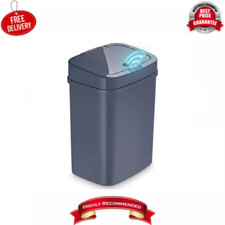 Nine Stars 3.2 Gal Motion Sensor Automatic Bathroom Trash Can Washed Indigo picture