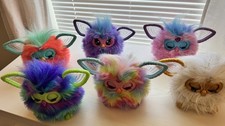 Lot Of 6 Hasbro Furby Interactive Purple Rainbow,Gold, 2023 Tested & Working picture