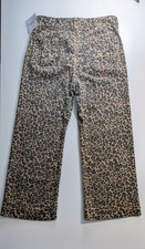 Anthropologie Maeve The Colette Crop Pants 33t Leopard Animal Print High Rise picture