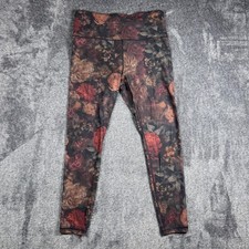 Athleta Elation Printed Tight Large Dark Floral High Rise Leggings Burgundy L picture