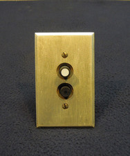 Antique Early Electrical Push Button Wall Light Switch - Arrow - Refurbished picture
