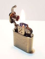 OLDSCHOOL LIGHTER Vintage Style Classic Retro Fuel Saving Lighter O Ring USA picture