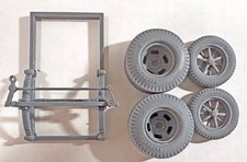 GASSER A/FX FRONT FRAME WITH OPEN HOLE STRAIGHT AXLE AND TIRES & RIMS picture