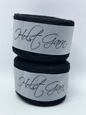 Lot of 2 Holst Garn Coast - BLACK - 2 Rolls 50g/314 Yards Each Roll Wool Blend picture