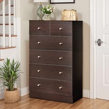 6 Drawer Dresser Wood Dressers Storage Organizer, Storage Cabinet for Bedroom picture