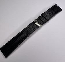 Tudor 20mm Black Leather Strap 16mm Steel Deployant Deployment Clasp Genuine OEM picture